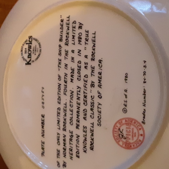 5/$35 Norman Rockwell plate - Picture 2 of 3